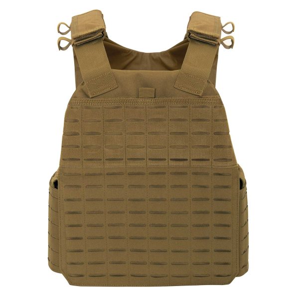 Coyote Brown Laser Cut MOLLE Plate Carrier
