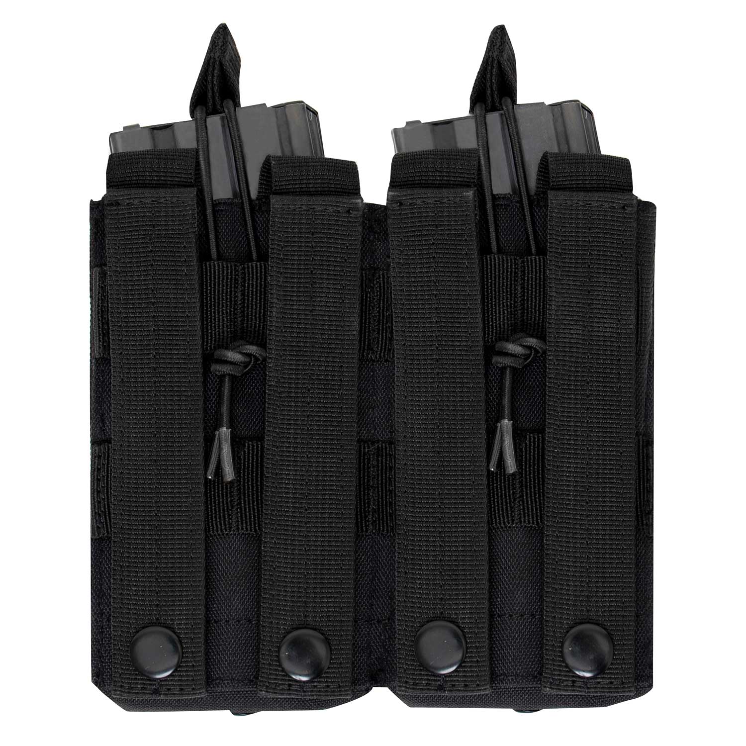 Rothco Black MOLLE Open Top Double Mag Pouch - Robbins Airsoft