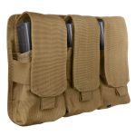 Rothco Coyote Brown Universal M.O.L.L.E. Triple Mag Full Cover Rifle Pouch