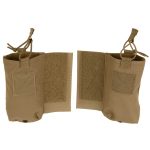 Rothco Coyote Brow Lightweight Armor Carrier Vest Velcro Side Radio Pouch Set of 2